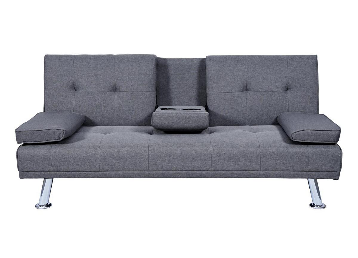 3-SITZER-SOFA Anthrazit - Dunkelgrau/Anthrazit, Textil (166/77/81cm) - MCW
