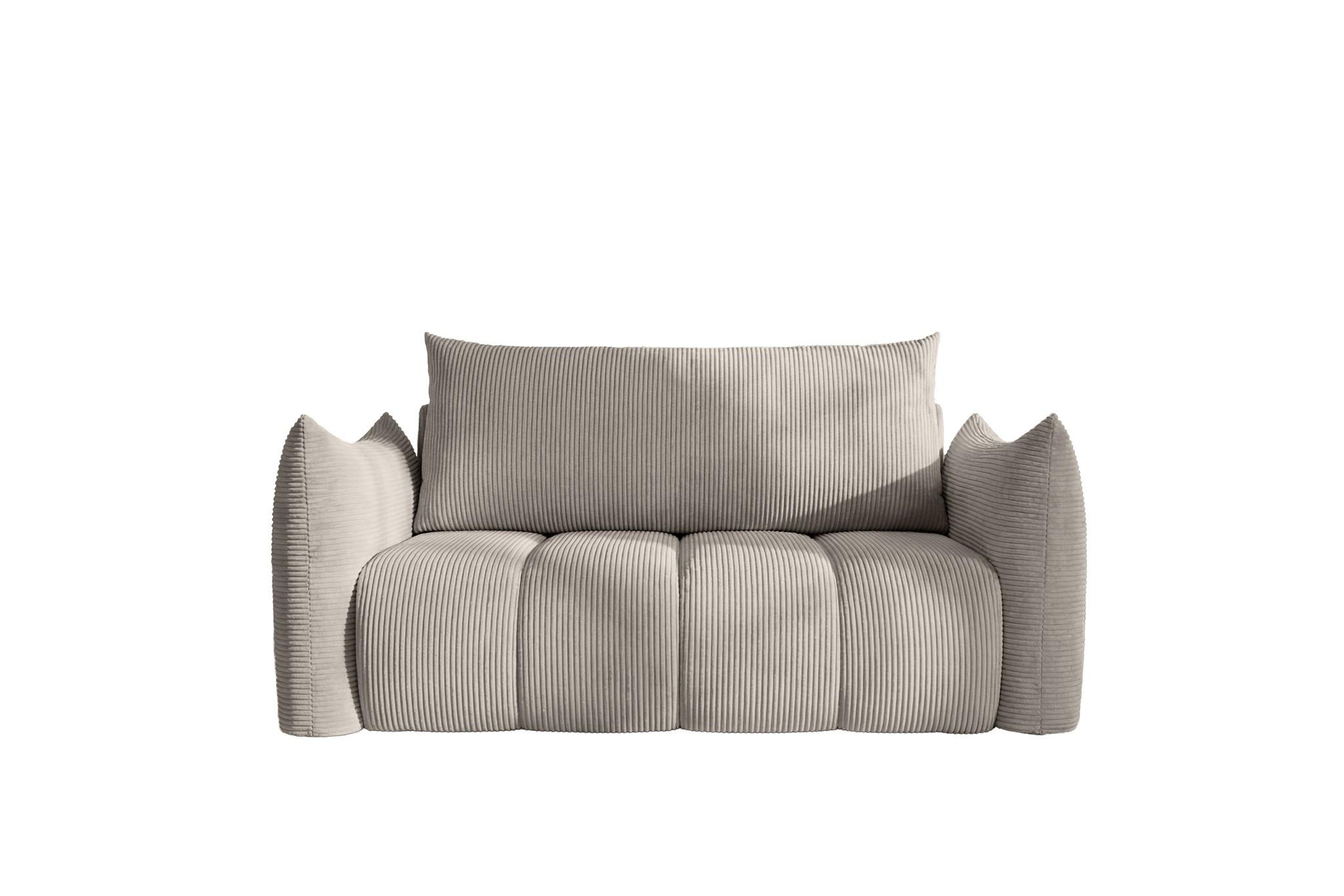 SOFA 2er-sitzer Ontario Mit Liegefunktion - Hellgrau, Holzwerkstoff/Textil (162/86/101cm) - Fun Möbel