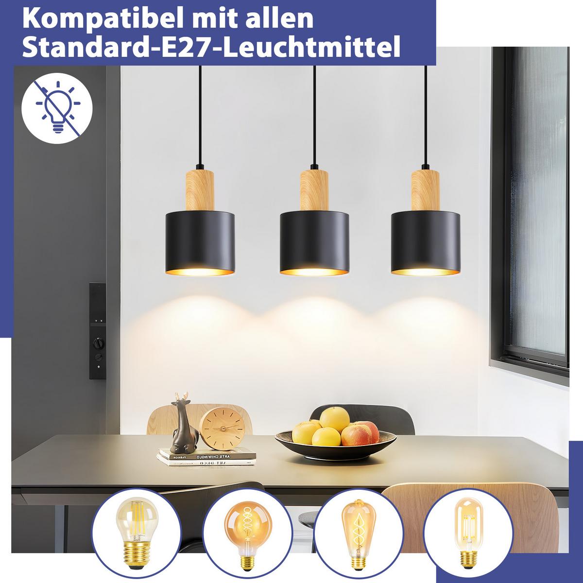 PENDELLEUCHTE Celen 40/12/173.5 cm - Schwarz, Metall (40/12/173.5cm) - ZMH