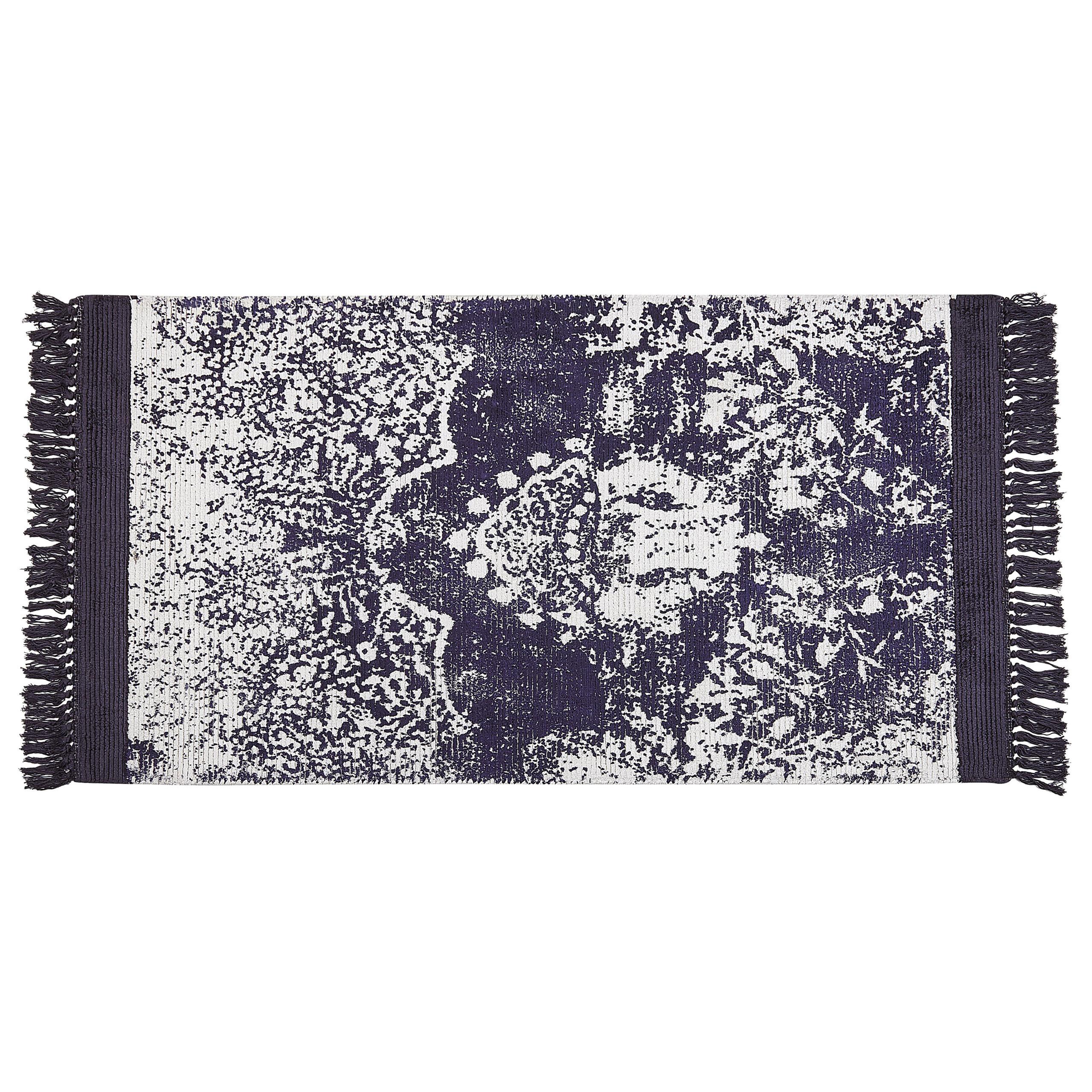 KURZFLOR-TEPPICH Akarsu 150/80 cm - Violett, Naturmaterialien (80/150cm) - Beliani