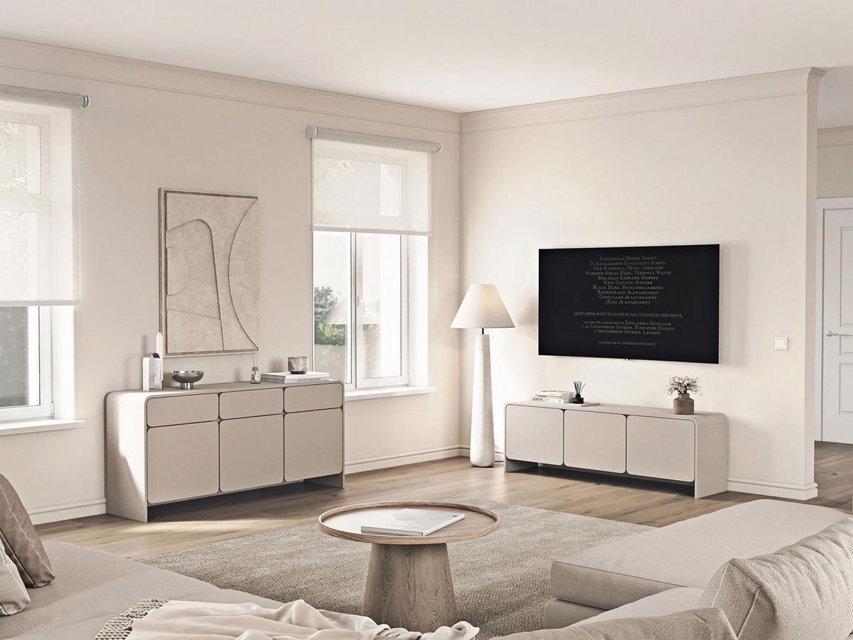 TV-LOWBOARD Lummo Kaschmirgrau 156 cm - Taupe, Holzwerkstoff (156/50.5/39cm) - Selsey