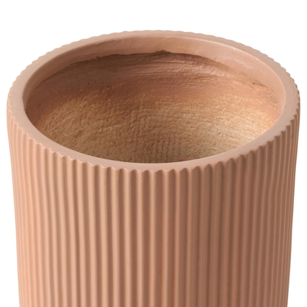 BLUMENKÜBEL Braun Eantio - Braun, Keramik (56cm) - Beliani