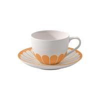 CAPPUCCINOTASSE MIT UNTERTASSE Fleur Couleur Soleil 300 ml - Gelb, Keramik (0.3L) - Villeroy & Boch
