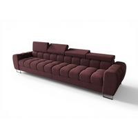 SOFA 4-sitzer Bastien In Stoff Aragon - Rot, Holzwerkstoff/Textil (335/95/97cm) - Fun Möbel