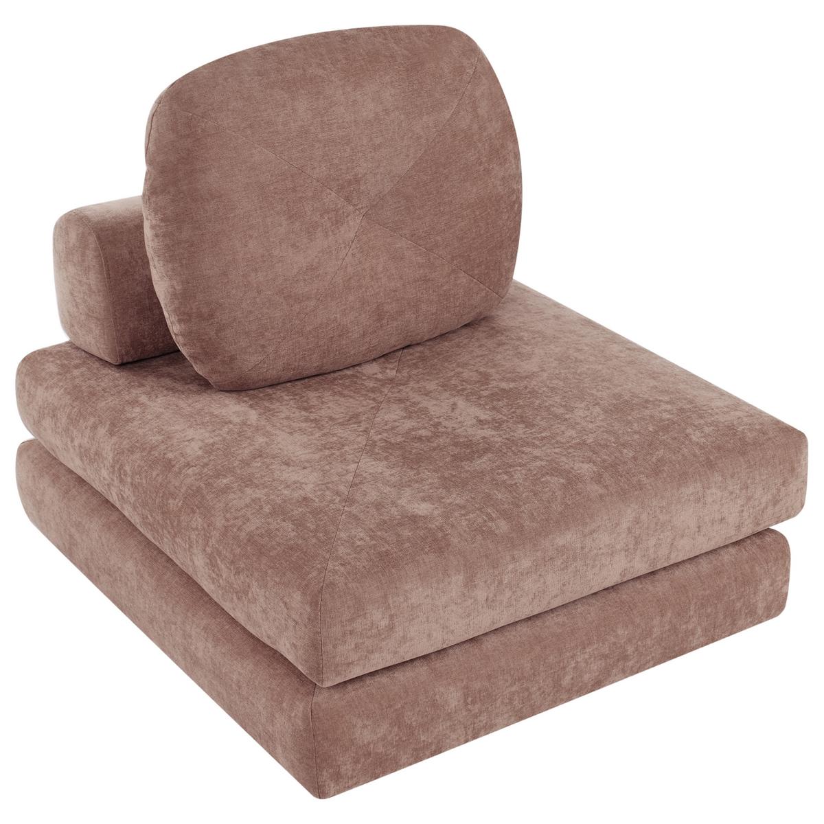 SCHLAFSOFA 81/182 cm Braun Olden - Braun, Textil (81/54/91cm) - Beliani