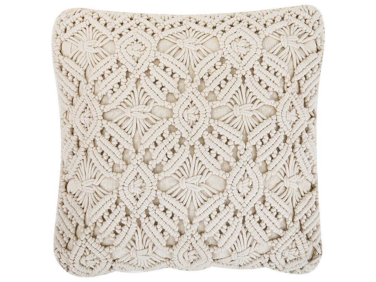 DEKOKISSEN 2er-Set Beige 50/50 cm Esenkoy - Beige, Textil (45/45cm) - Beliani