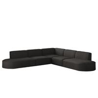 ECKSOFA Palma In Scala - Anthrazit, Holzwerkstoff/Textil (276/276cm) - Fun Möbel