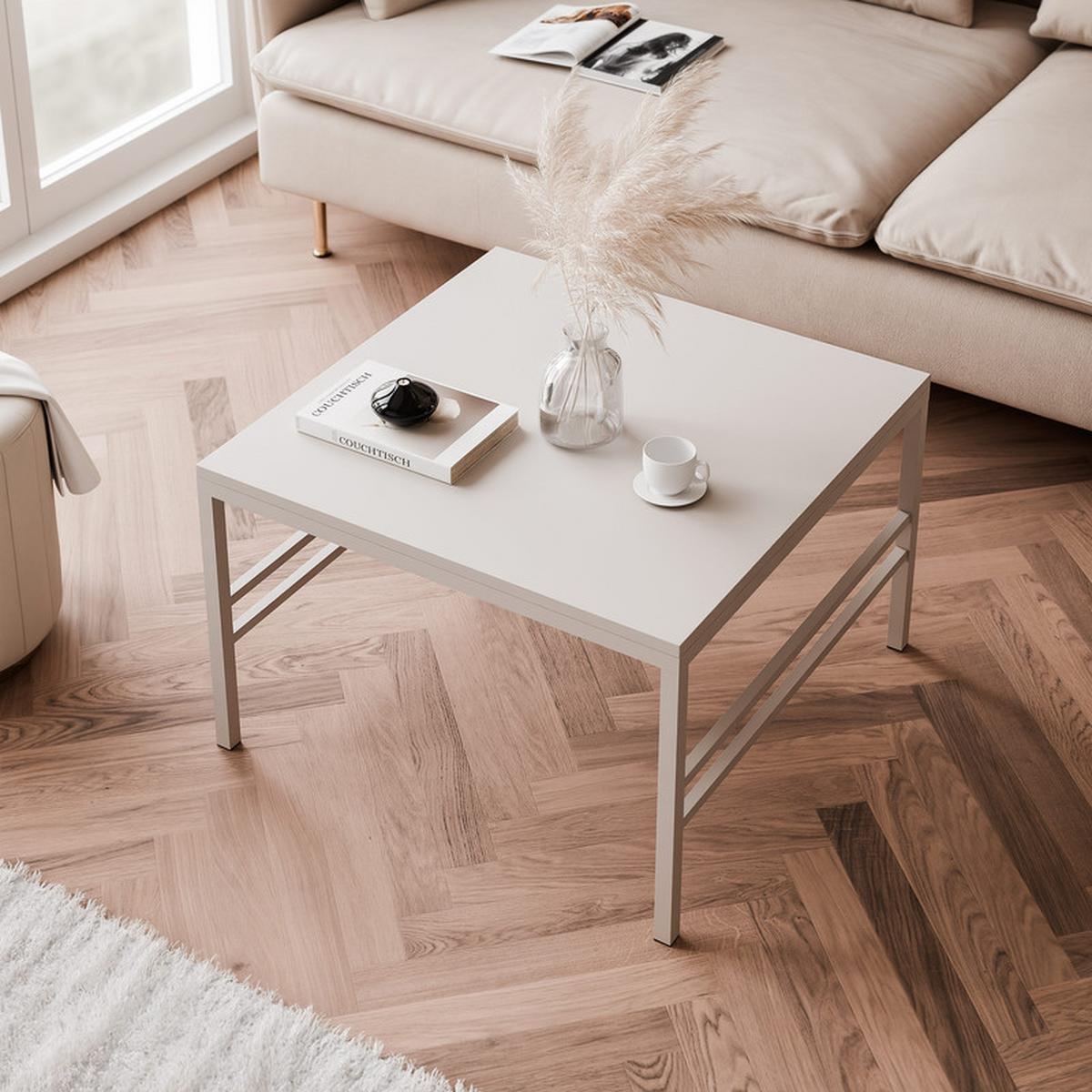 COUCHTISCH FORMA 60/60 cm Quadrat, Kaschmir - Kaschmir, Metall (60/60/40cm) - Idohome