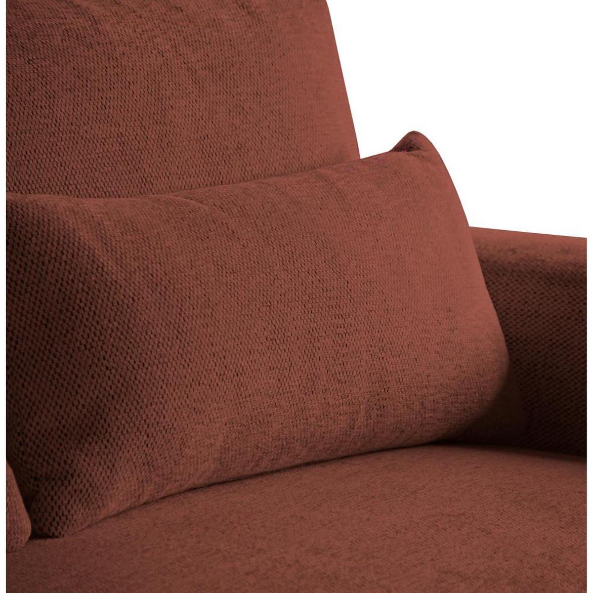 ECKSCHLAFSOFA Olivio L Rot - Rot/Schwarz, Kunststoff/Textil (266/170cm) - Beautysofa