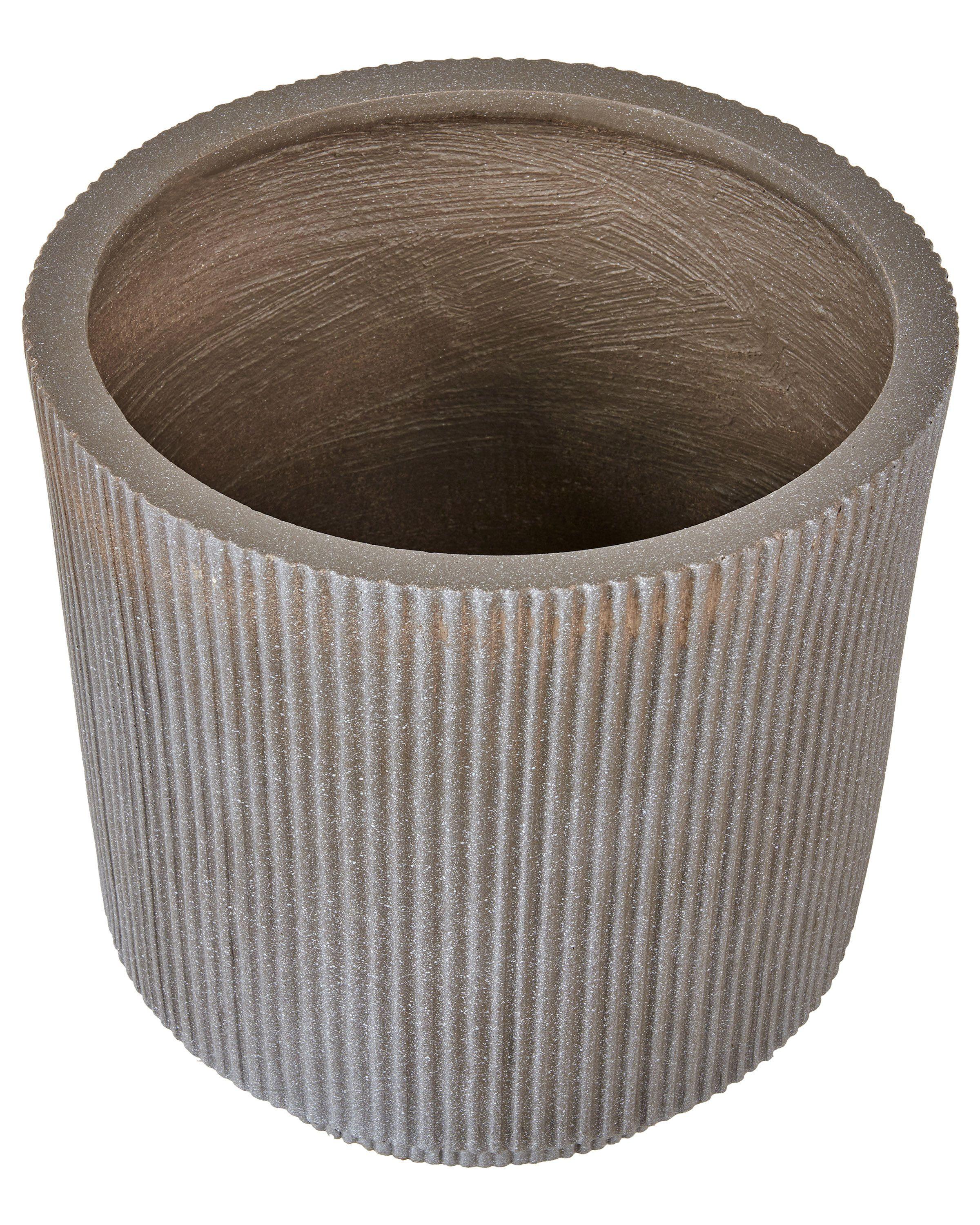 BLUMENTOPF Beige Daria - Beige, Naturmaterialien (37cm) - Beliani