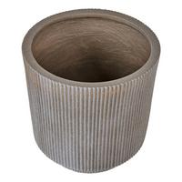 BLUMENTOPF Beige Daria - Beige, Naturmaterialien (37cm) - Beliani