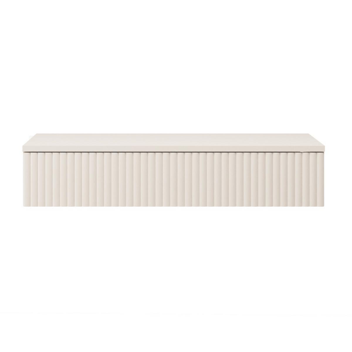 KONSOLENTISCH Soft mit 1 Schublade und geriffelten Fronten, Kaschmir - Kaschmir, Holzwerkstoff (38/83/17cm) - Beautysofa