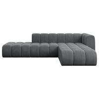 ECKSOFA modulares Sofa Zuvon-L1 - 296x177x70 cm Dunkelgrau - Dunkelgrau, Holzwerkstoff/Textil (296/177cm) - ALTDECOR
