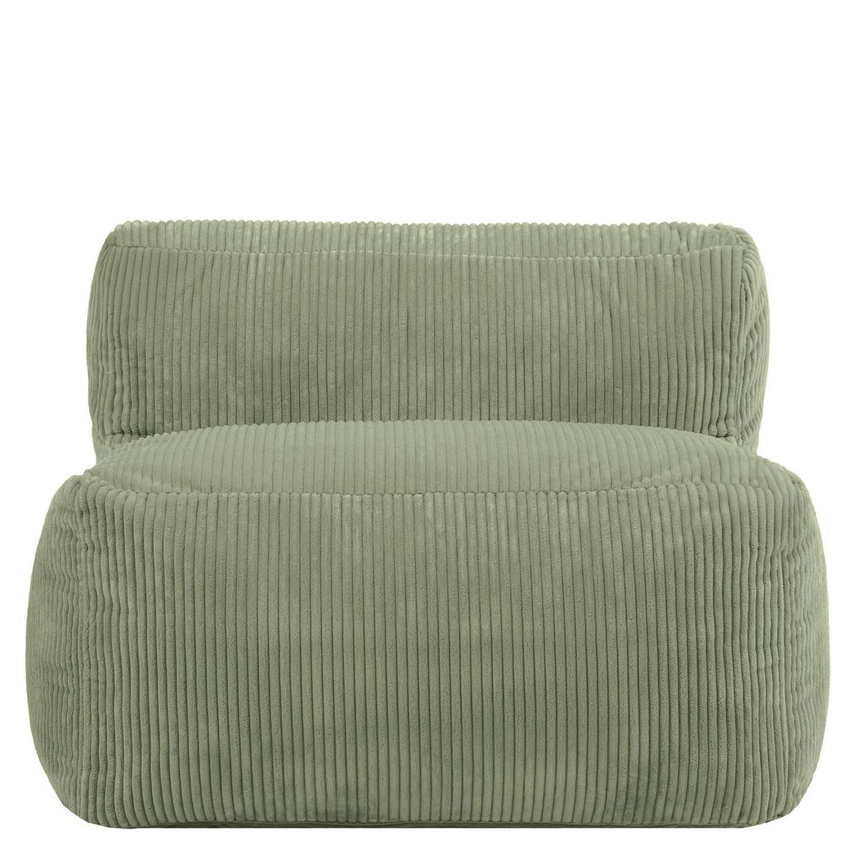 SITZSACK-SESSEL ZEN modular Cord - Grün, Textil (95/68/100cm) - icon