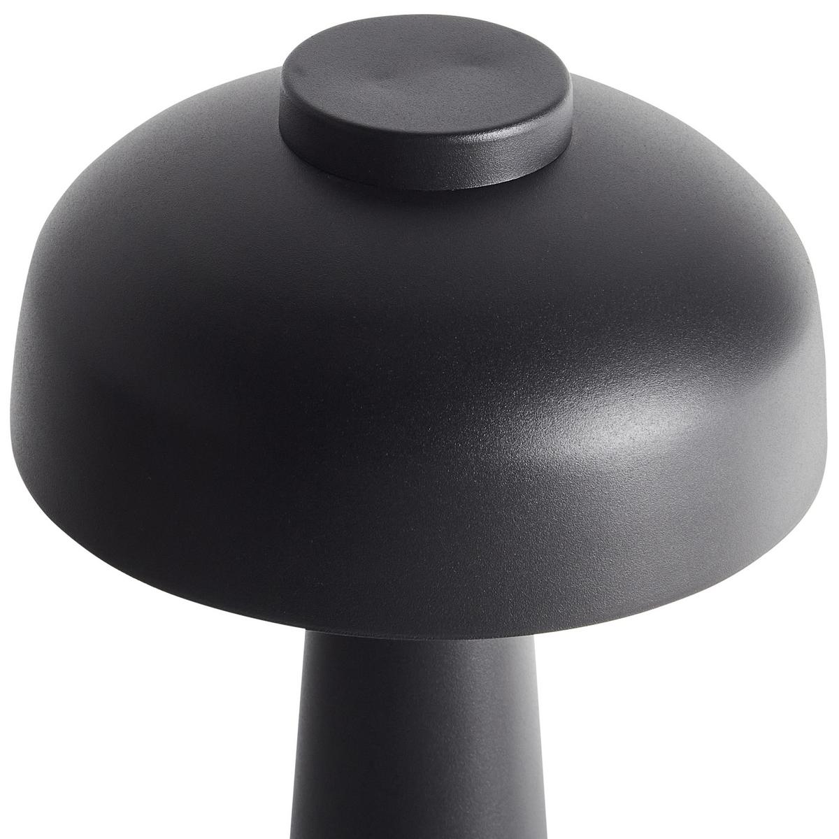 LED-TISCHLEUCHTE Schwarz/Weiß Agusan - Schwarz/Weiß, Metall (14/14/25cm) - Beliani