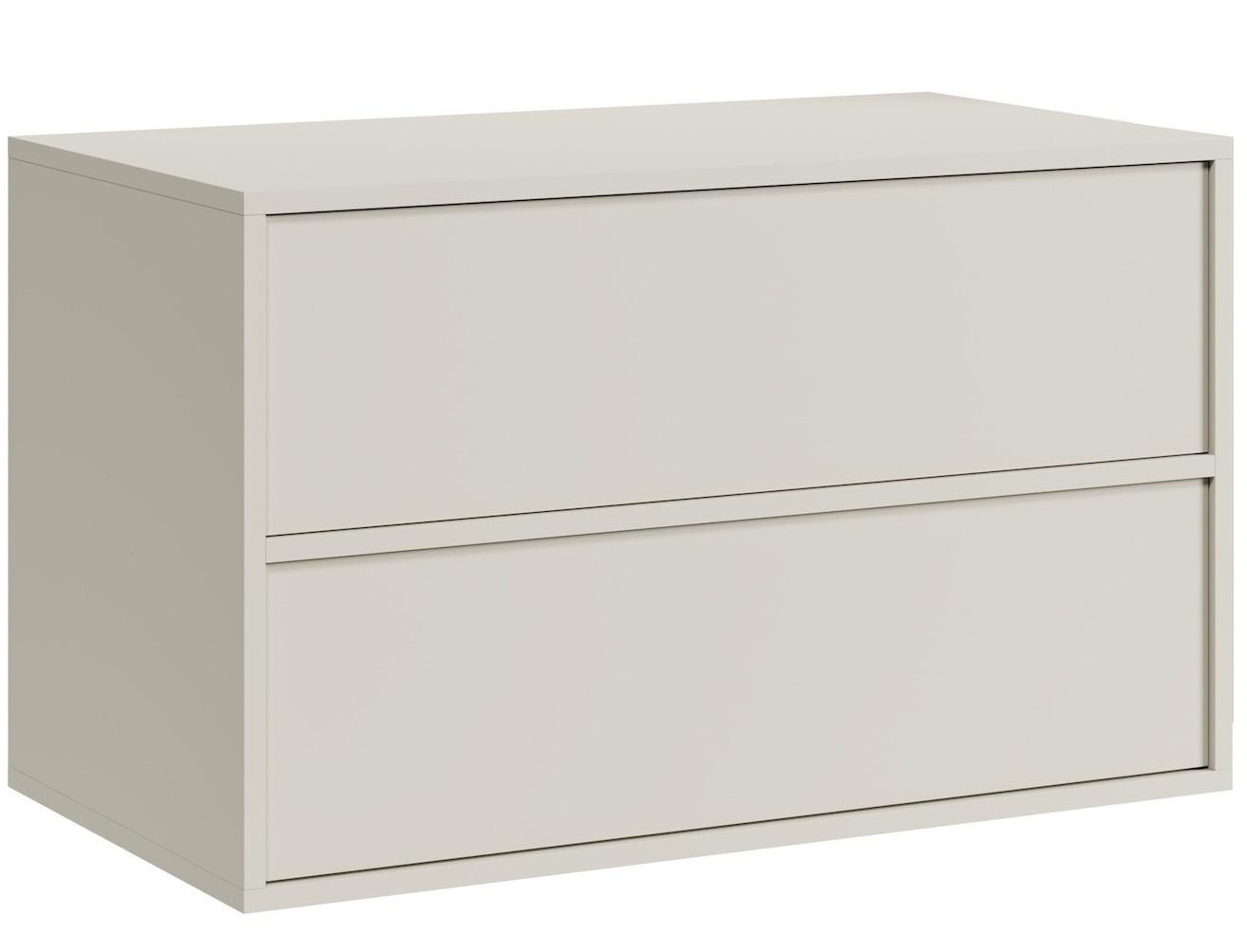 WASCHBECKENUNTERSCHRANK Mali 2 Schubladen Cashmere - 80 x 46 x 54 cm - Kaschmir, Holz (80/54/49cm) - Badplaats