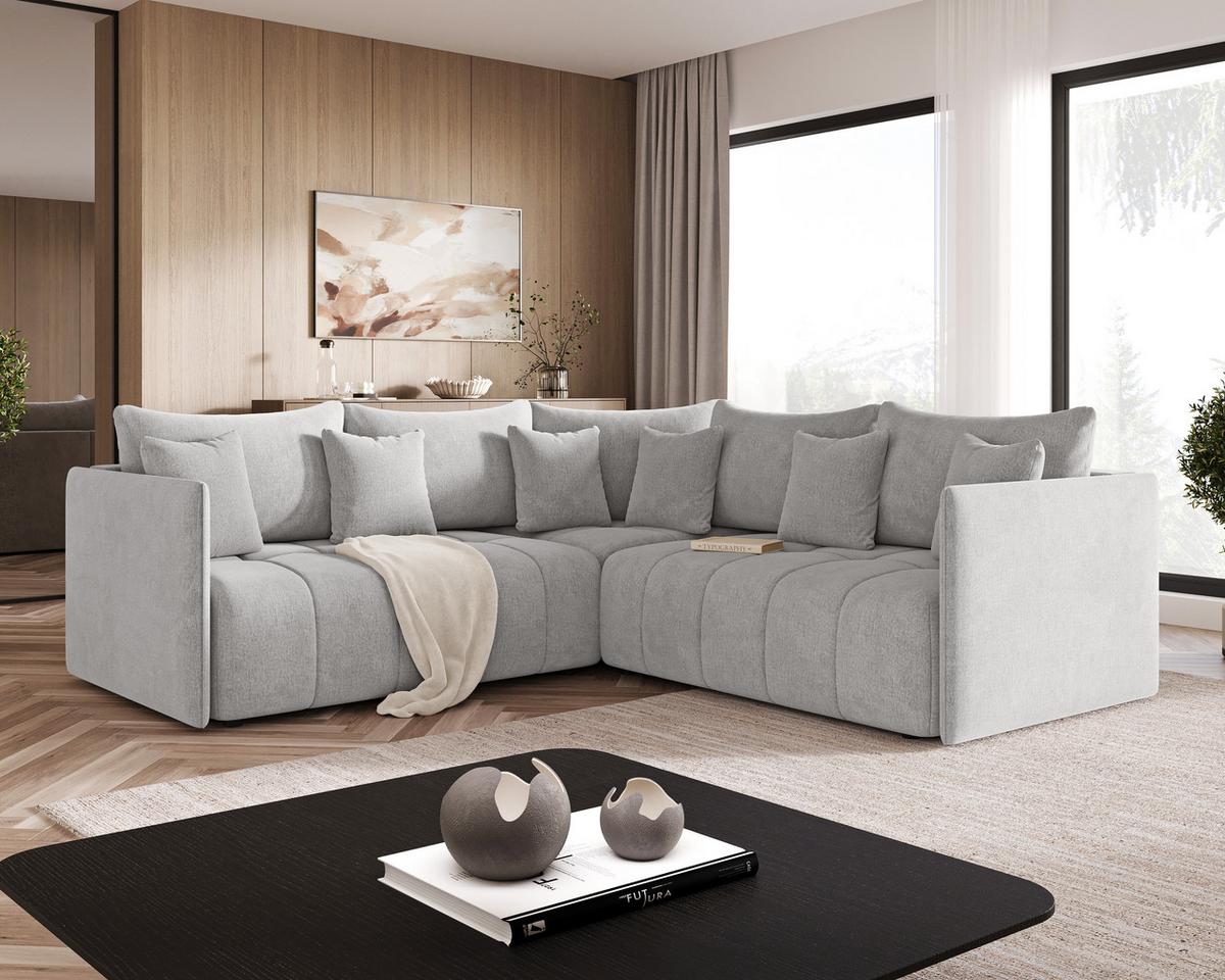 ECKSOFA Ardi Grau - Grau, Holz/Textil (240/240cm) - Graingold