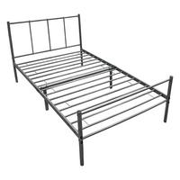 METALLBETT Laos - Dunkelgrau, Metall (90/200cm) - [en.casa]