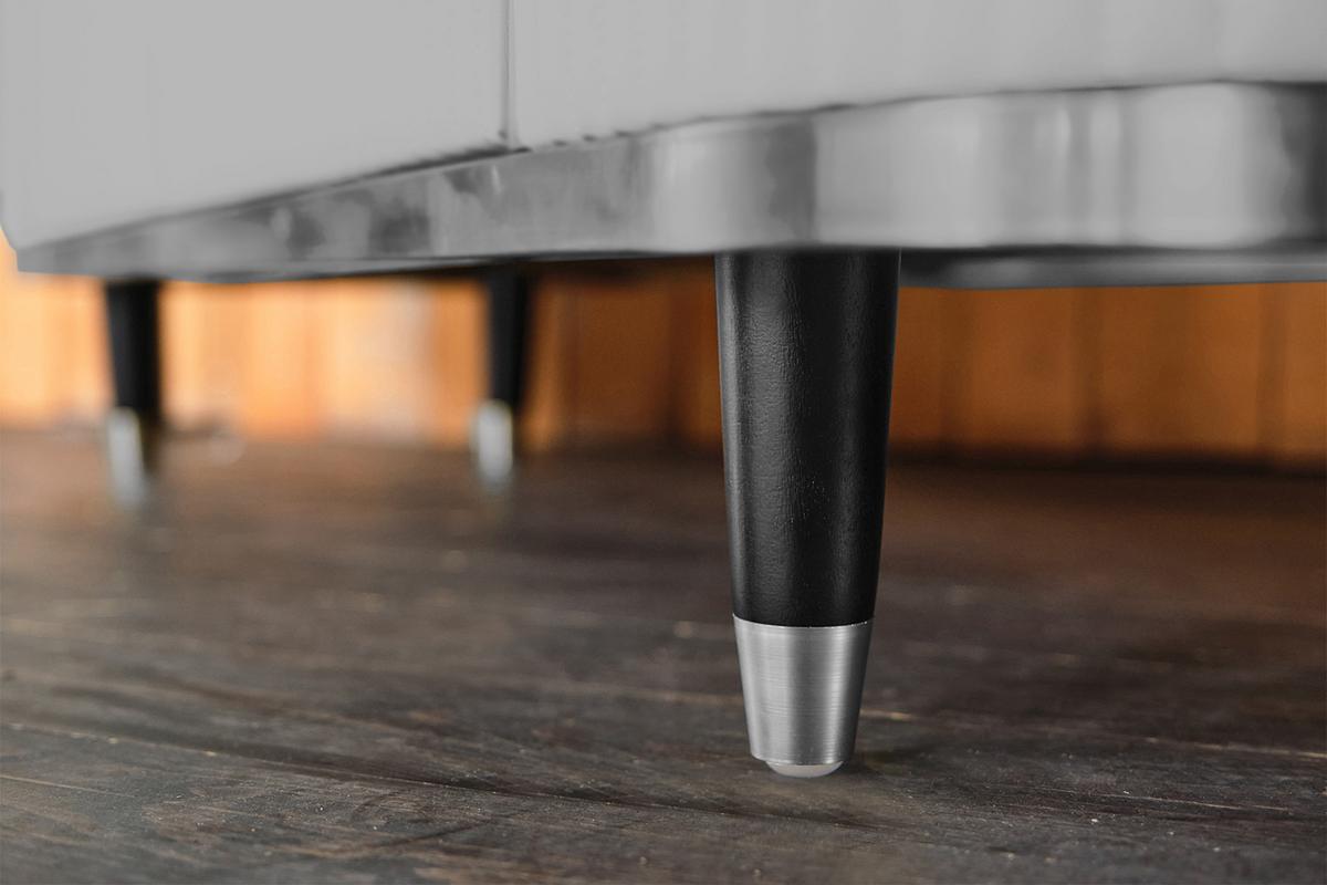 SIDEBOARD MARIA Grau Kunstleder, Marmor - Schwarz/Grau, Textil/Metall (150/76/40cm) - KAWOLA