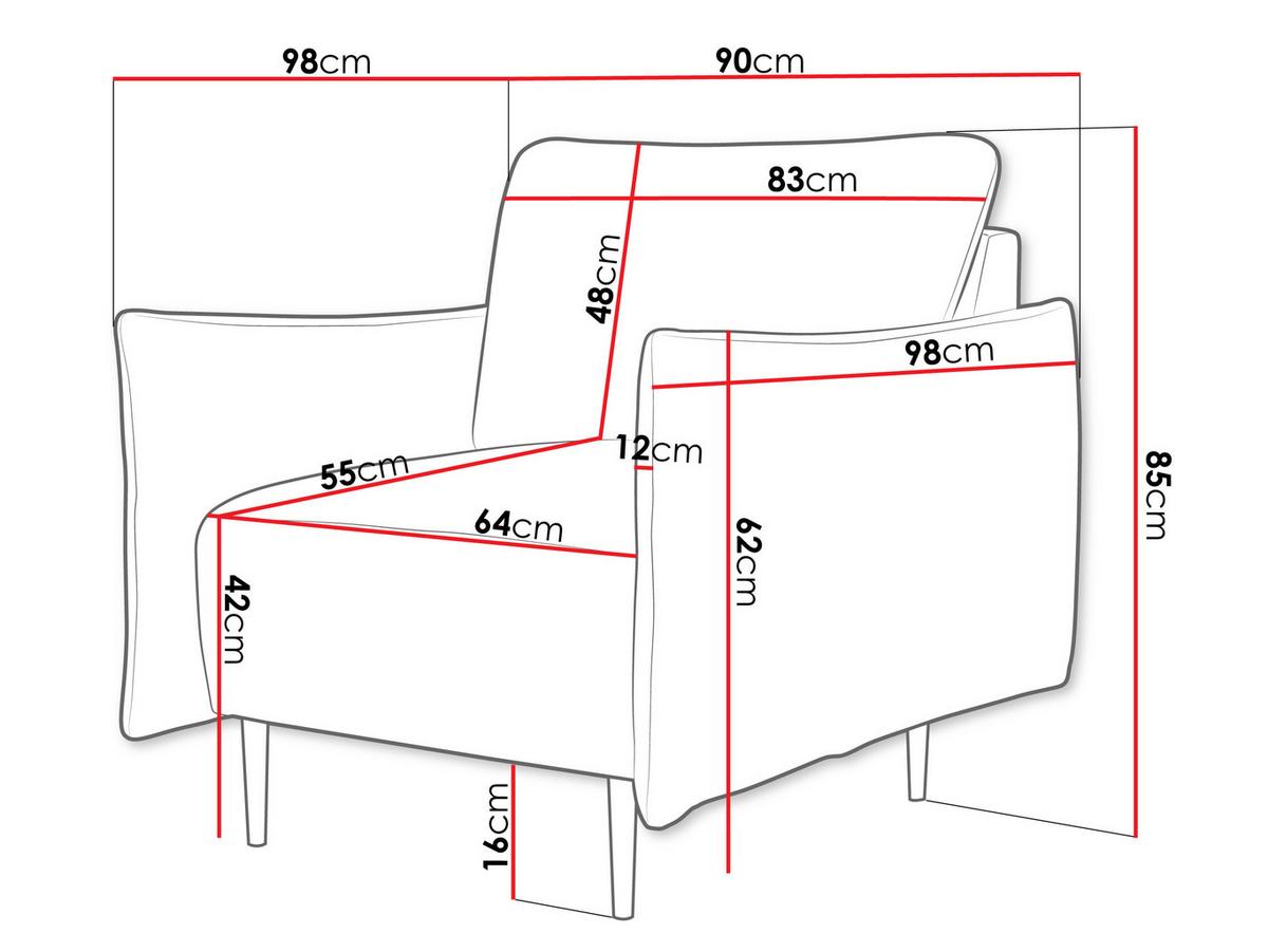 SESSEL Lambi - Dunkelgrau/Schwarz, Holz/Textil (98/85/90cm) - MIRJAN24