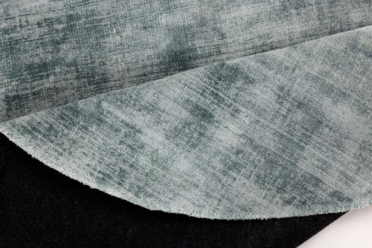 VISKOSETEPPICH Star 150x150 cm - Türkis, Textil (150/150cm) - THEKO