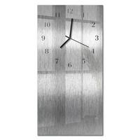WANDUHR aus Glas 30x60 cm - Stahl - Silberfarben, Glas (30/60/0.4cm) - TULUP