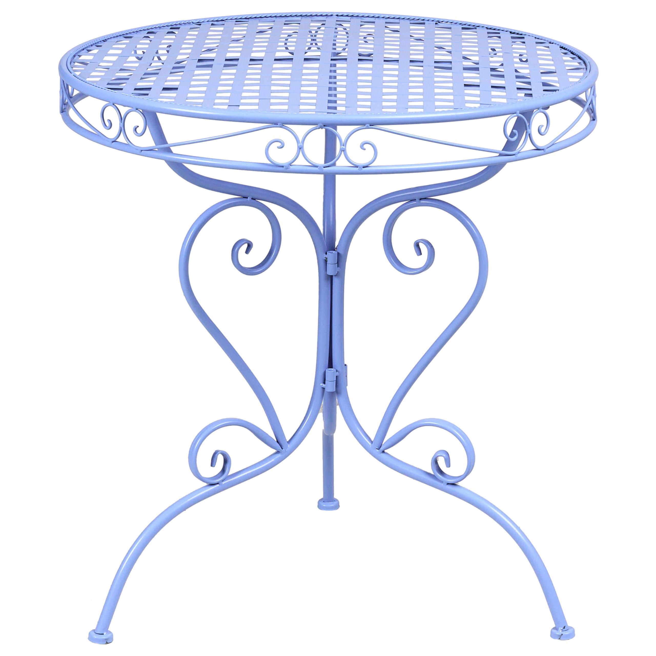 BISTROTISCH 70/70 cm Metall Blau Albinia - Blau, Metall (70/70/74cm) - Beliani