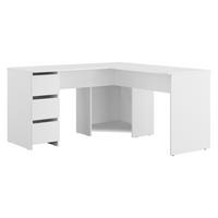 ECKSCHREIBTISCH Fotyn - Schwarz/Weiß, Holzwerkstoff/Kunststoff (142/142/74cm) - MIRJAN24