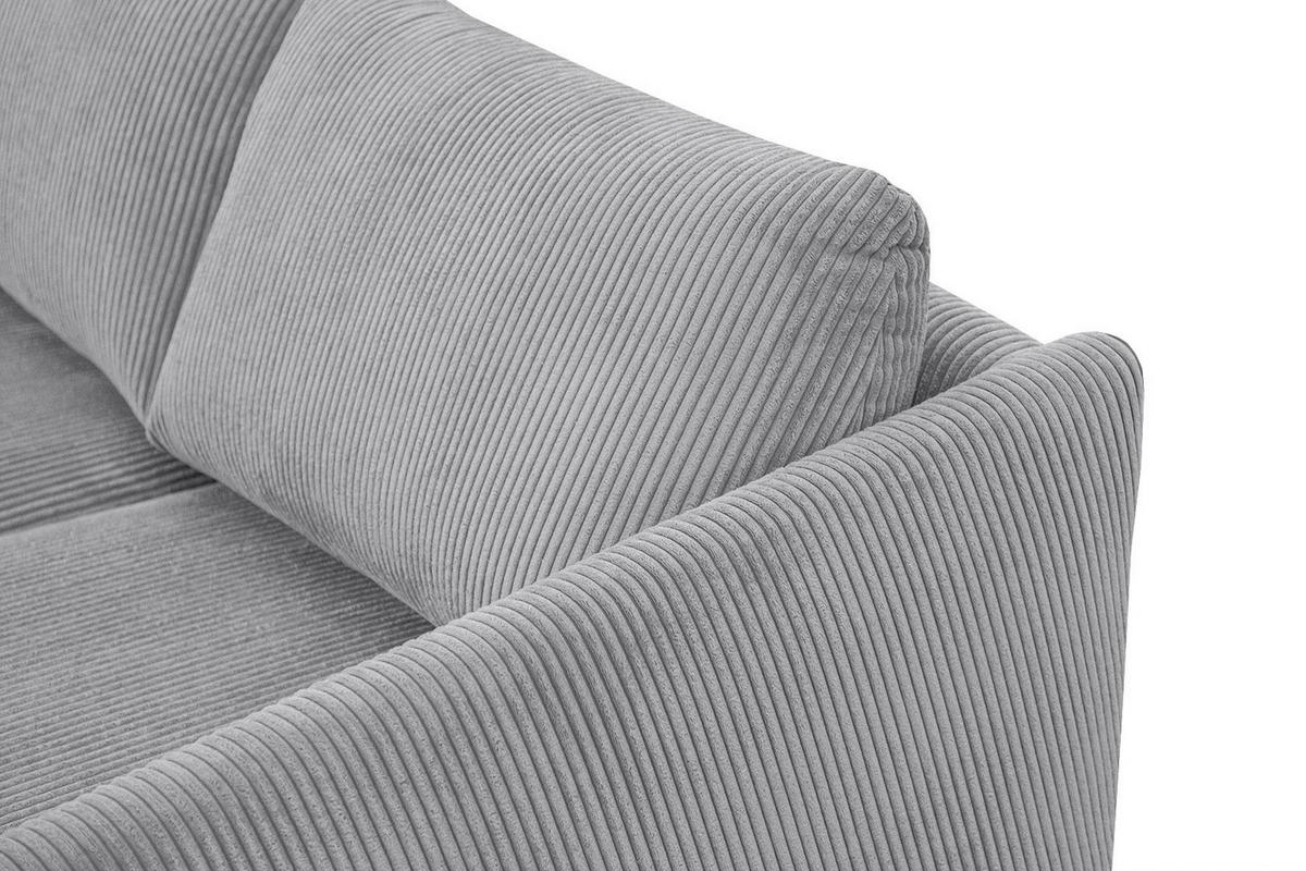 SOFA VILT 2,5-Sitzer, hellgrau - Hellgrau/Schwarz, Holzwerkstoff/Textil (202/89/94cm) - Wozimo