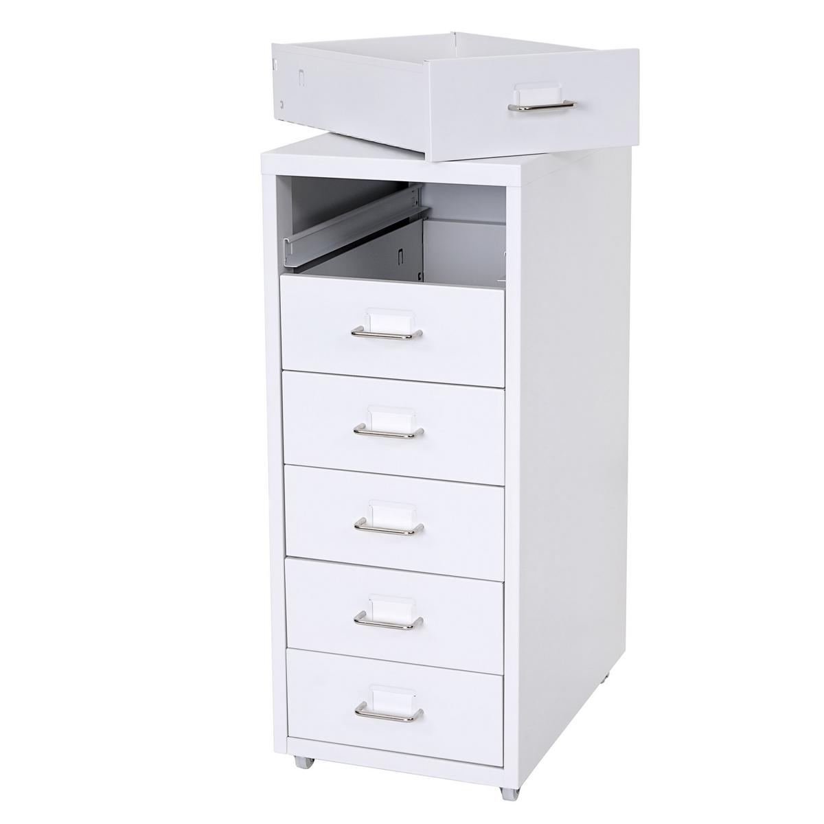 ROLLCONTAINER Weiß - Weiß, Metall (28/69/41cm) - MCW