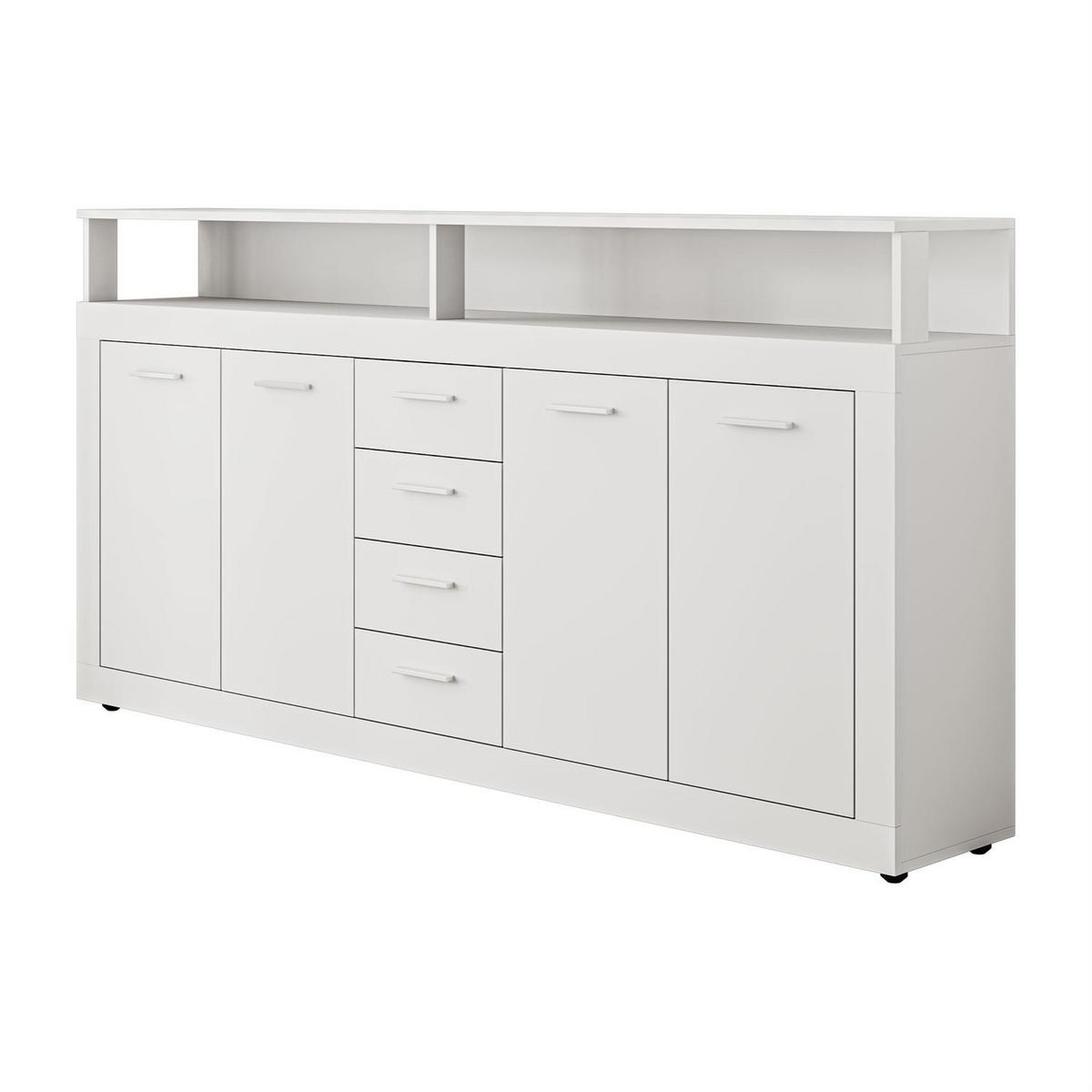 KOMMODE ROMANO mit Schubladen - Weiß, Holzwerkstoff (190/96/32cm) - Lookway