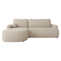 ECKSOFA Loridu Premium, Seite: Links - Schwarz/Naturfarben, Holz/Kunststoff (250/174cm) - MIRJAN24