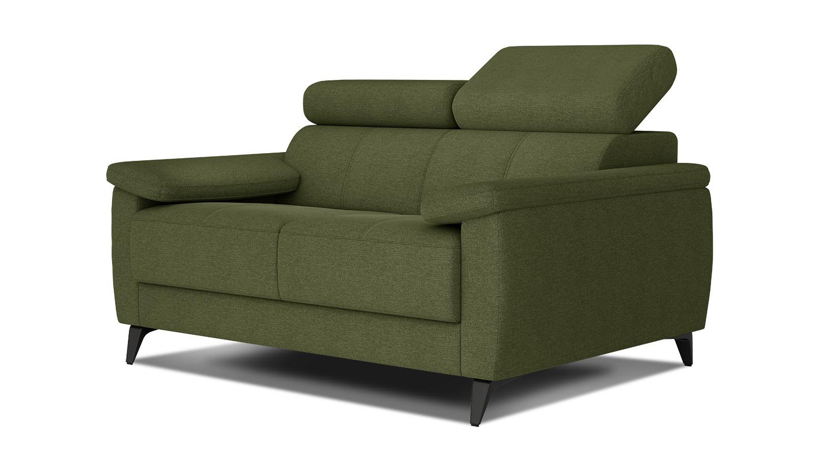 SOFA TAUNUS 2-Sitzer, grün - Schwarz/Grün, Holzwerkstoff/Textil (141/80/102cm) - Wozimo