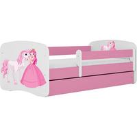 KINDERBETT Emily mit Schublade und Matratze, Rosa 80x160 cm - Rosa, Holzwerkstoff (160/80cm) - WFL GROUP
