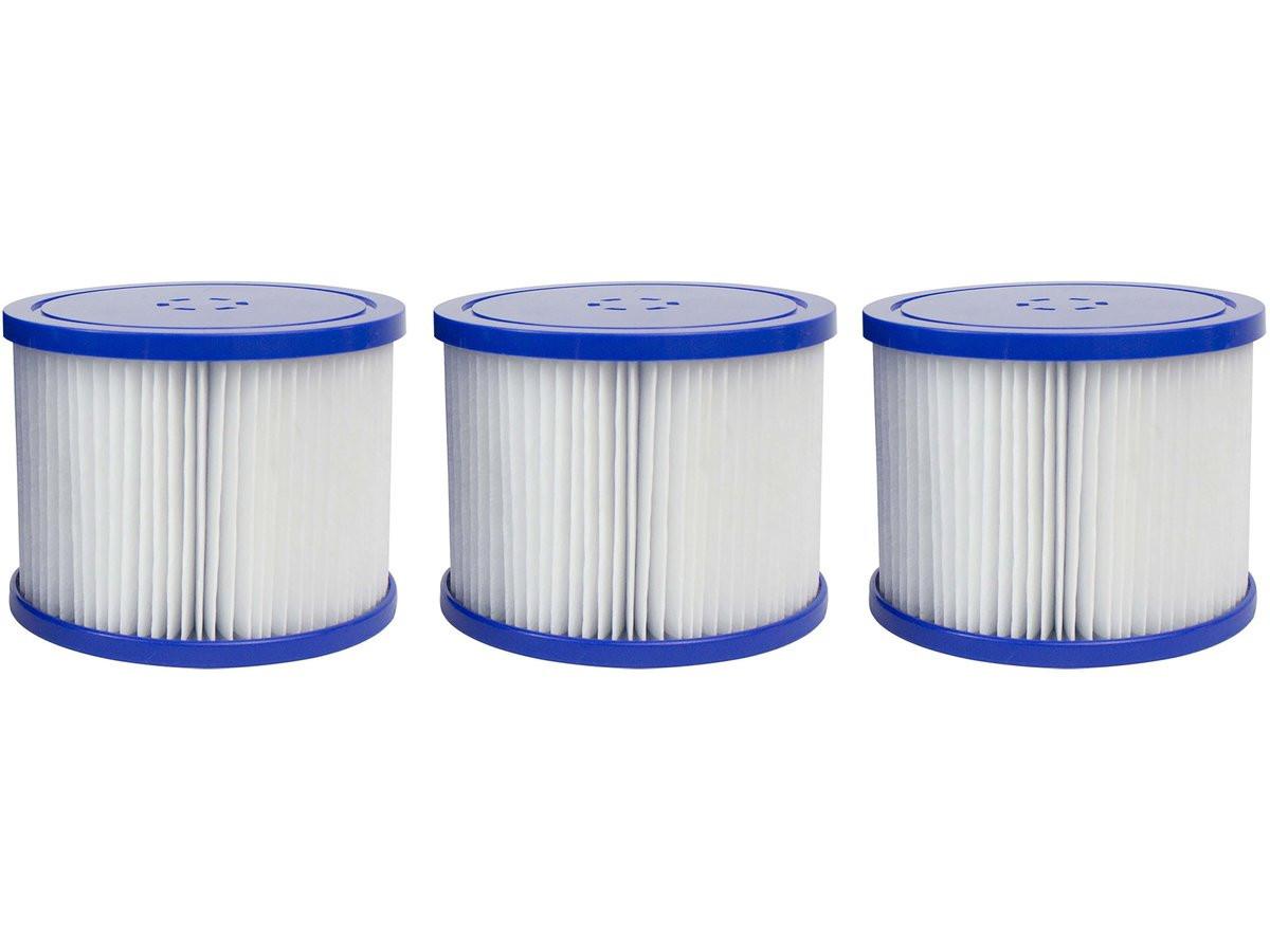 WHIRPOOL (AUFBLASBAR) lot de 3 cartouches de filtration pour spa gonflable weiss - Weiß, Papier (10/8cm) - Habitat Garten