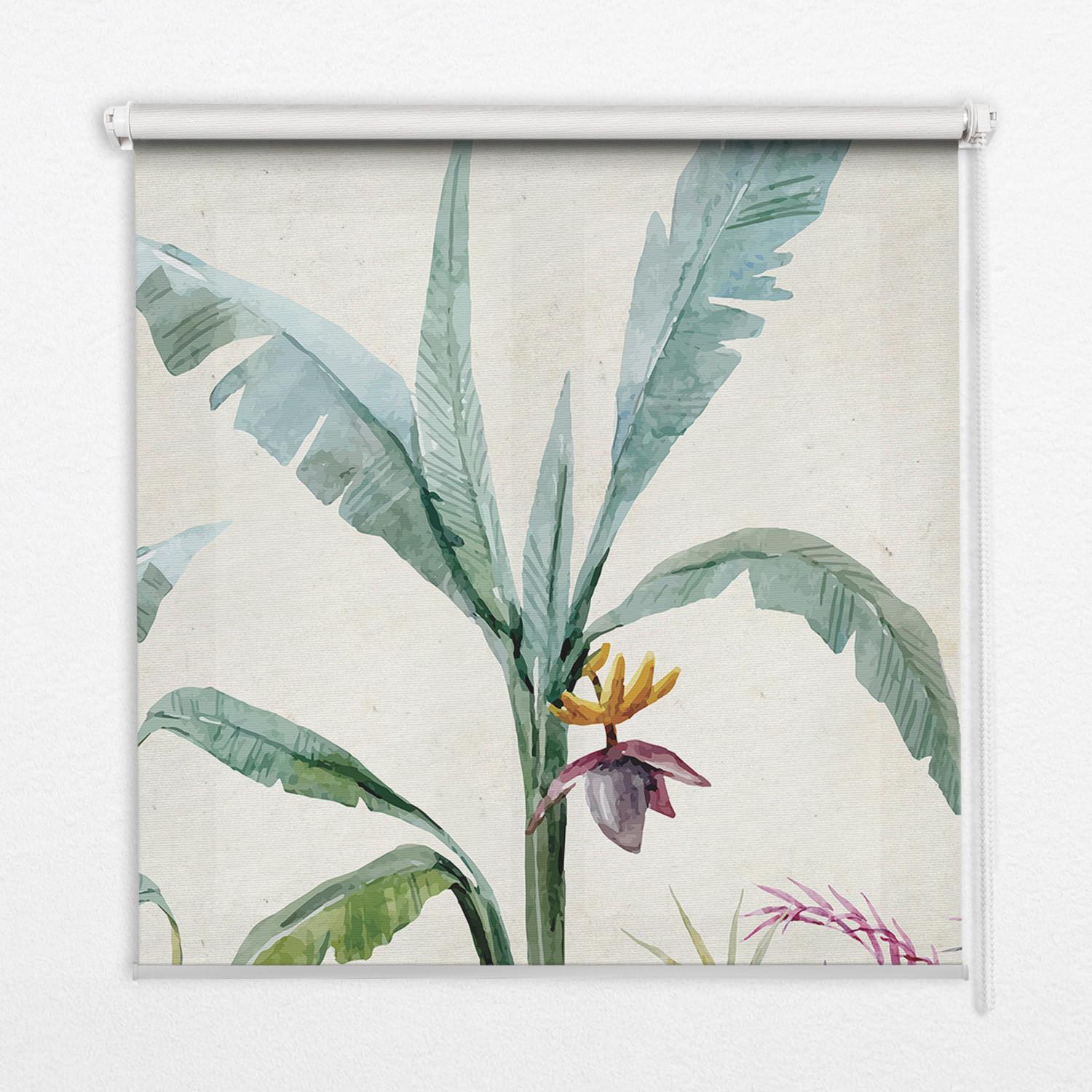 INNENROLLO - Fensterrollo - Rollo - 120x140 cm - Exotische Natur - Grün, Kunststoff (120/140/0.5cm) - TULUP
