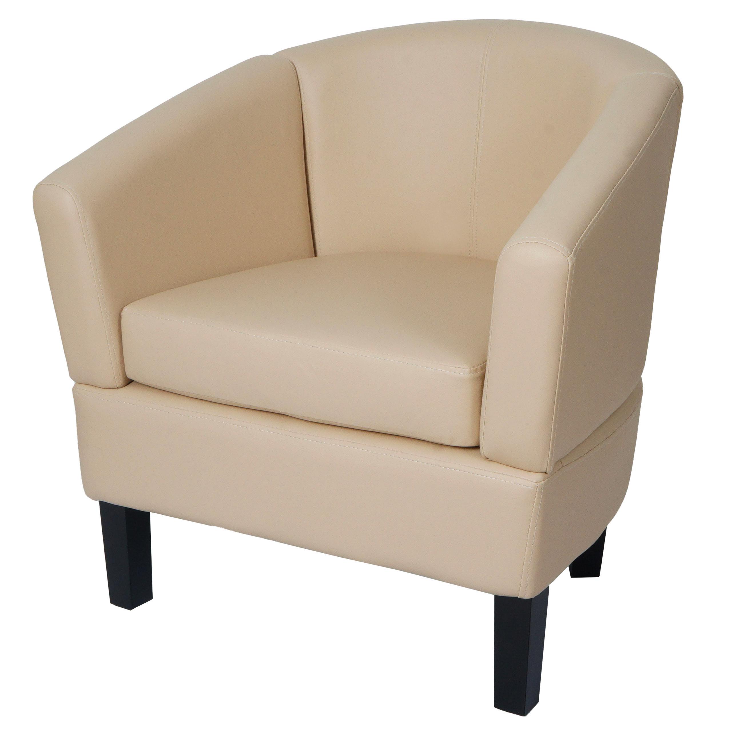LOUNGE-SESSEL Cremeweiß - Weiß, Textil (72/72/60cm) - MCW