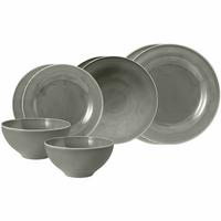 EINSTEIGER-SET Beat Color Glaze Perlgrau 8-tlg. - Grau, Keramik (2/2/2cm) - Seltmann Weiden