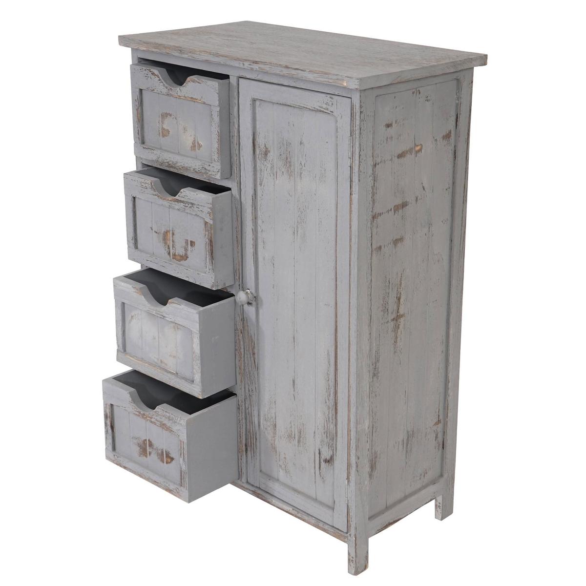 KOMMODE Grau - Grau, Holz (55/82/30cm) - MCW