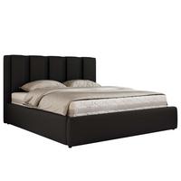 POLSTERBETT SAVINO CLASSIC 140/200 - Schwarz Kunstleder - Multipocket-Matratze - Schwarz, Textil (140/200cm) - MKS