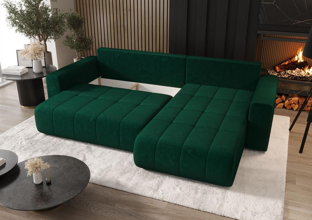 ECKSOFA Camila - Dunkelgrau, Holzwerkstoff/Textil (280/185cm) - Fun Möbel