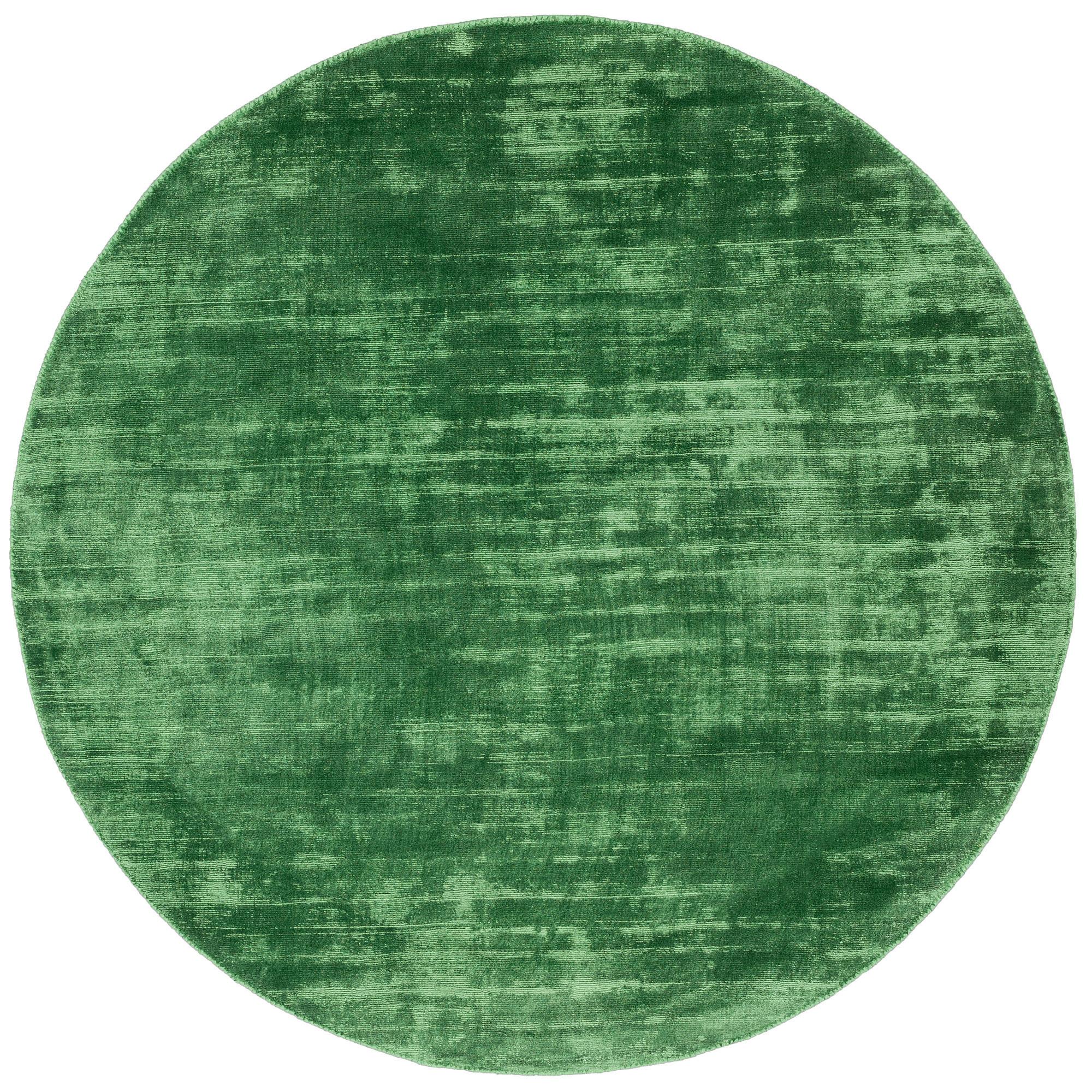 LUXUS DESIGNER TEPPICH ROMA RUND - Grün, Textil (200/200cm) - Pergamon