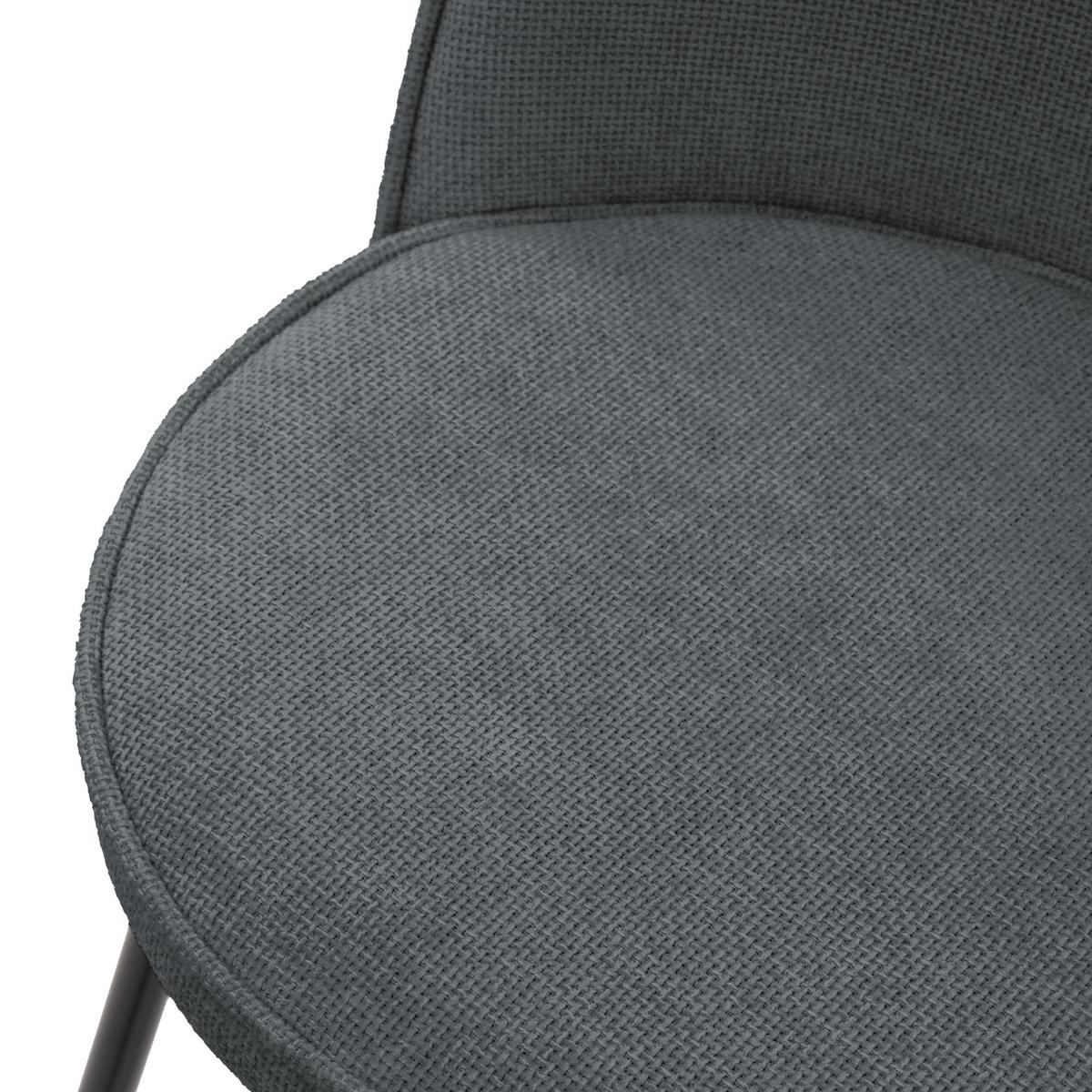 BARHOCKER 4er Set Anthrazit mit Stoffbezug - Anthrazit/Schwarz, Textil/Metall (52/102/50cm) - ML-DESIGN