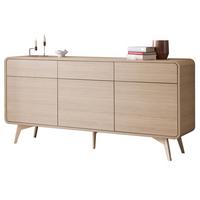 SIDEBOARD Eiche Natur, Kommode 180 x 84 cm mit 3-Türen und 3 Schubladen, Push-To-Open - Eichefarben/Naturfarben, Holz/Holzwerkstoff (180/84/39cm) - Furn.Design
