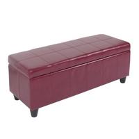 AUFBEWAHRUNGS-TRUHE Rot - Rot, Leder (112/45/45cm) - MCW