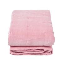 SAMT-KUSCHELDECKE 120/150 cm, Baumwolle wattiert - Rosa, Textil (125/150cm) - Homescapes