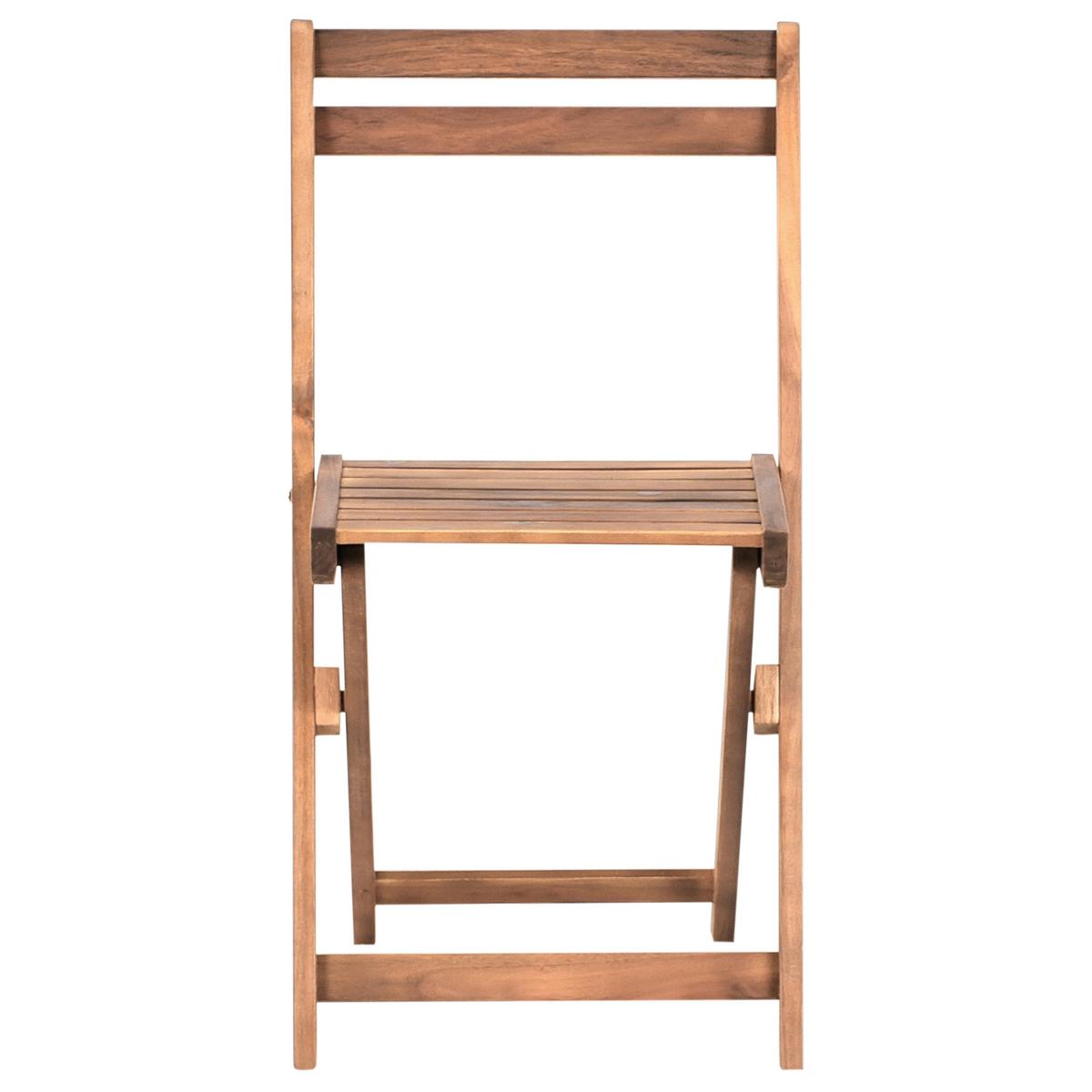 BISTRO-SET klappbar Akazienholz Braun Sacile - Braun, Holz - Beliani