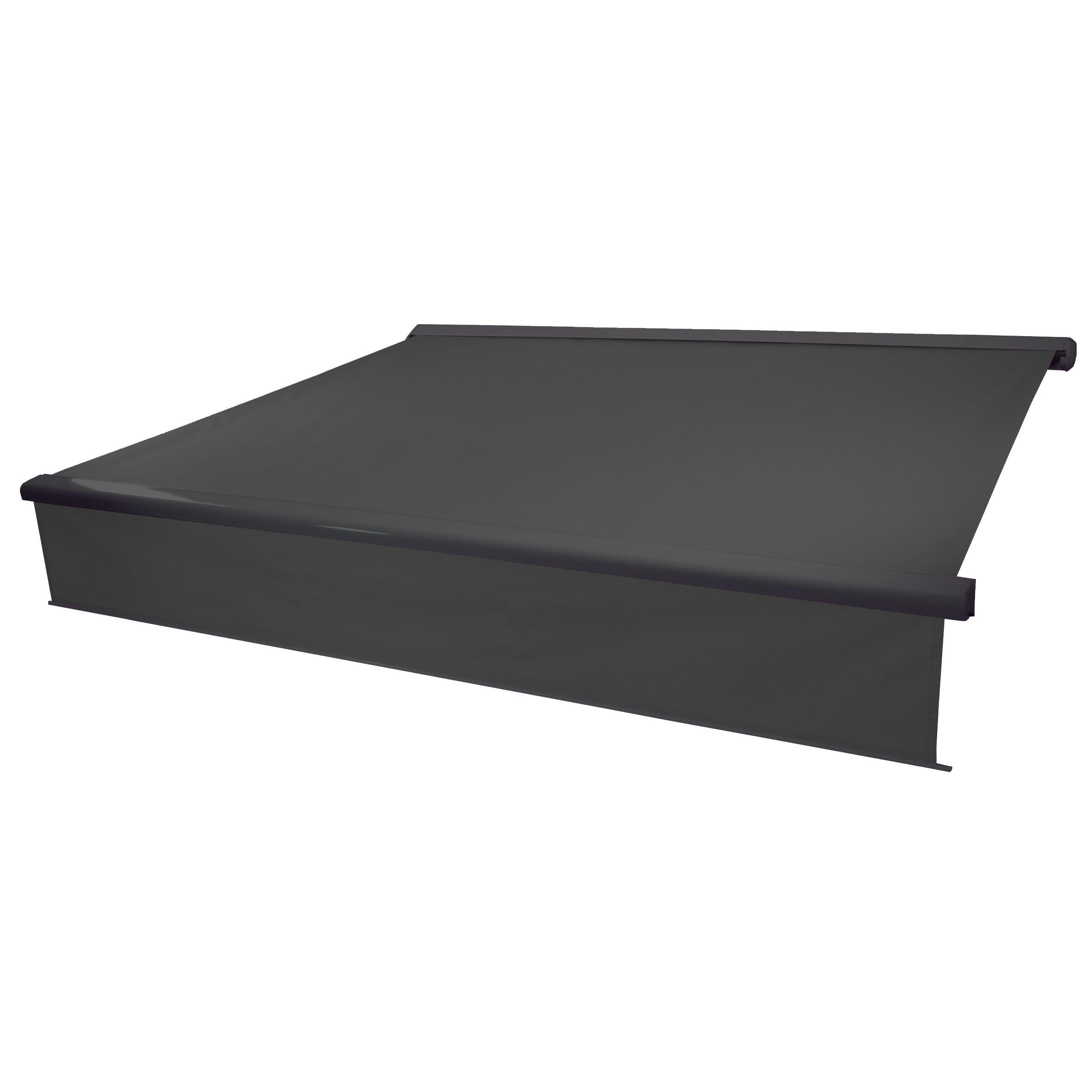 KASSETTEN-MARKISE VOLANT AUSFAHRBAR Anthrazit, Anthrazit - Anthrazit, Textil (400/15/300cm) - MCW