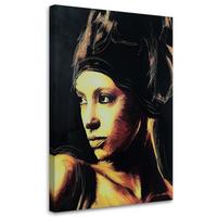 LEINWANDBILD Frau schaut in die Ferne 40x60cm - Braun, Textil (40/60cm) - Feeby