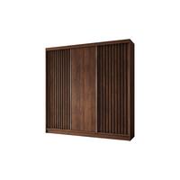 SCHWEBETÜRENSCHRANK LAMELLO 240/216/61 cm Modern Kleiderschrank 3-türig Nussbaumfarben - Nussbaumfarben, Holzwerkstoff (240/216/61cm) - MASSENO
